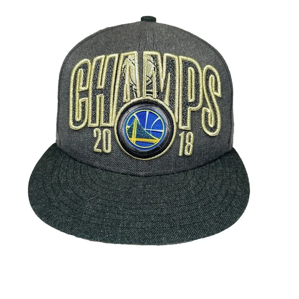 Golden State Warriors New Era 9Fifty Champs 2018 Mens Cap Hat Snapback Gray NBA - Picture 1 of 9